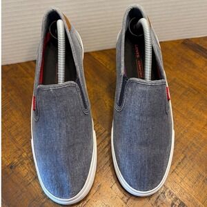 Levis Comfort Mens Blue Denim Textile Slip On Sneaker Loafers 51818009U Size 7.5
